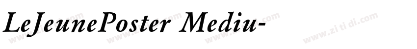 LeJeunePoster Mediu字体转换